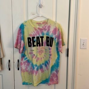 College tie dye tshirt